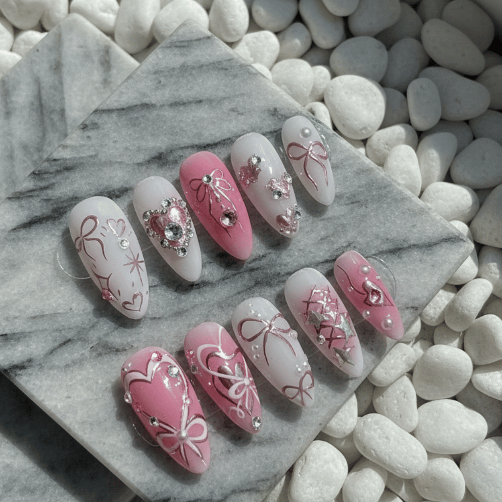 Pink Cupid Charm GL088